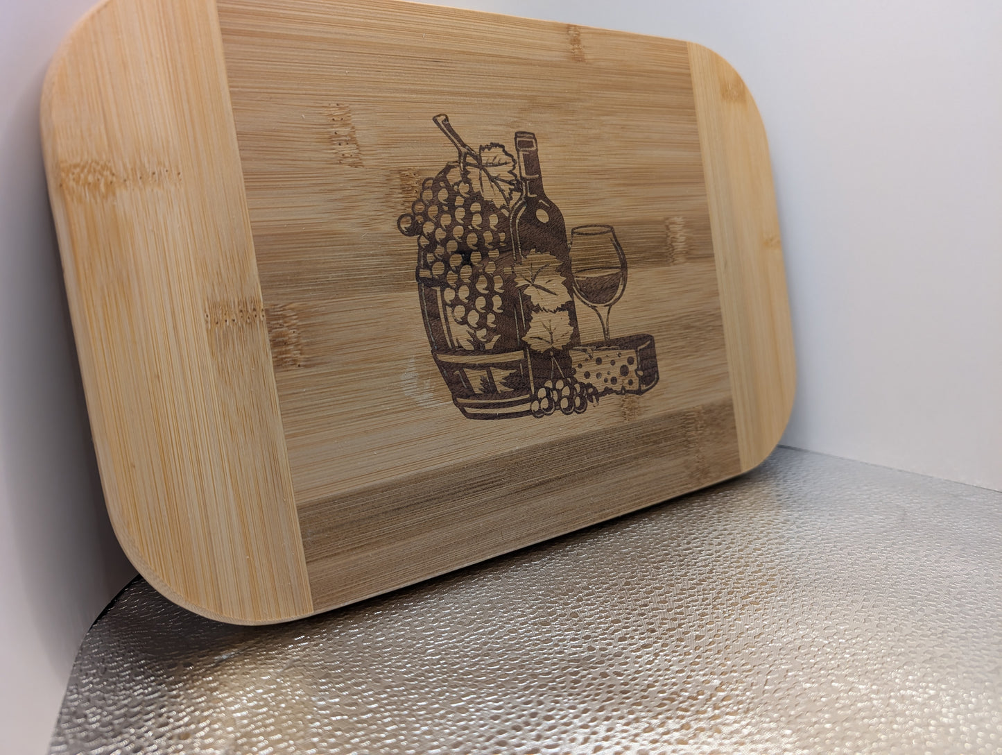 Bamboo with Black Walnut Inlay Cutting Board