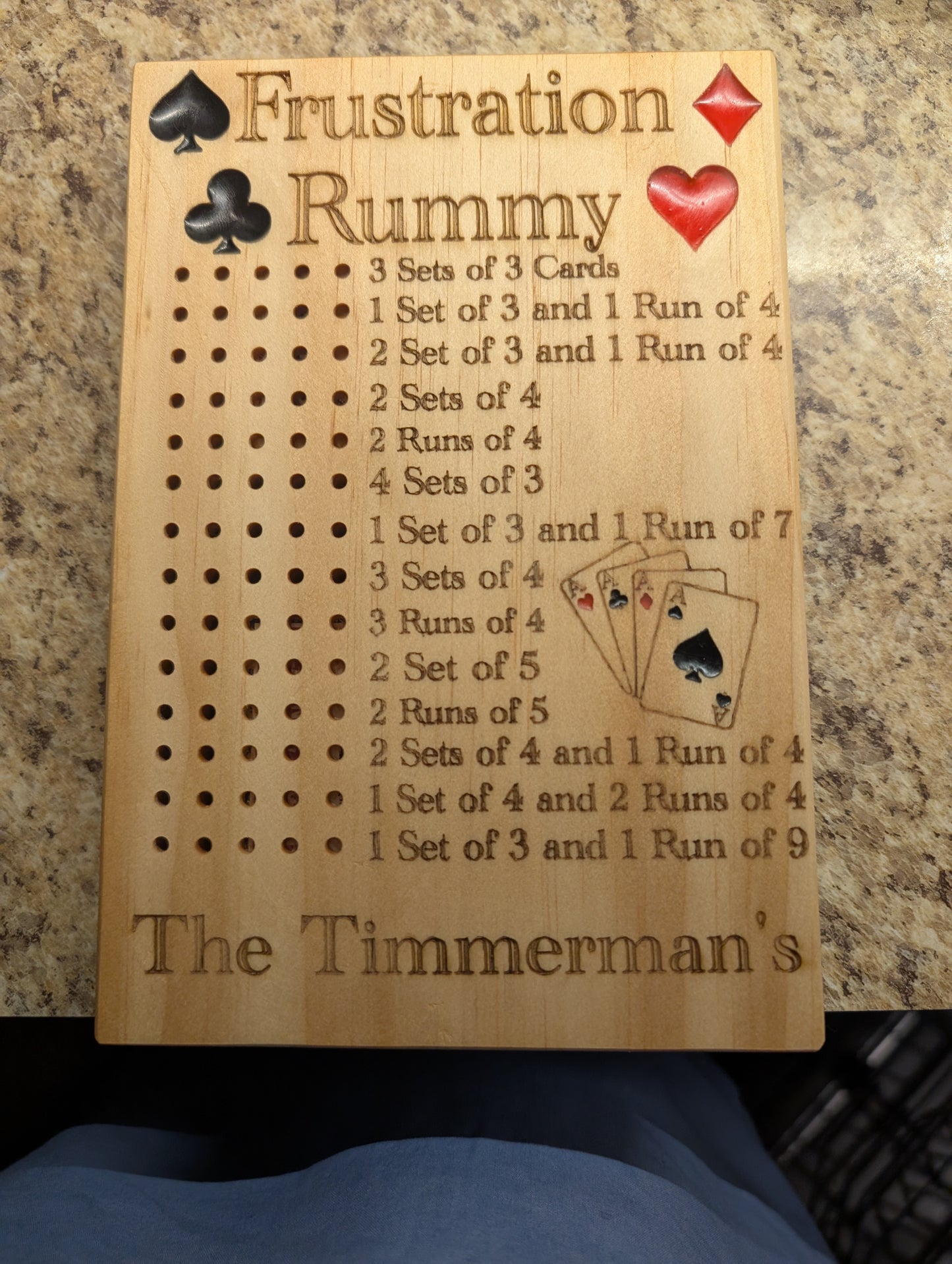 Frustration Rummy Board