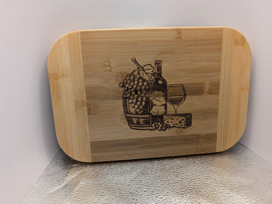 Bamboo with Black Walnut Inlay Cutting Board